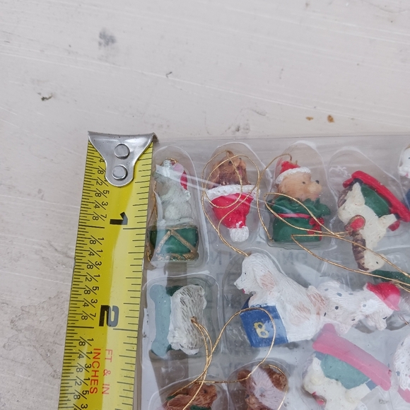 Set of 18 Mini Christmas Winter Wonderland Ornaments Hand Painted - Picture 2 of 5